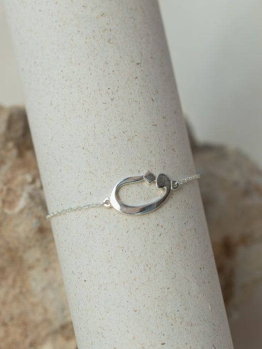 Silver Letter Bracelet